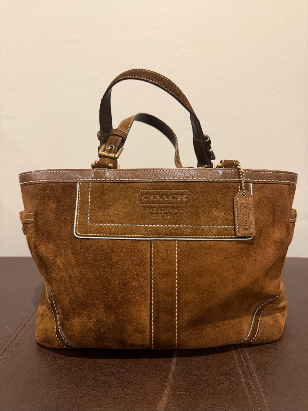 COACH Hampton Suede Tote Bag